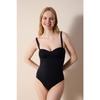 Базовый черный купальник с корсетом New Lotus