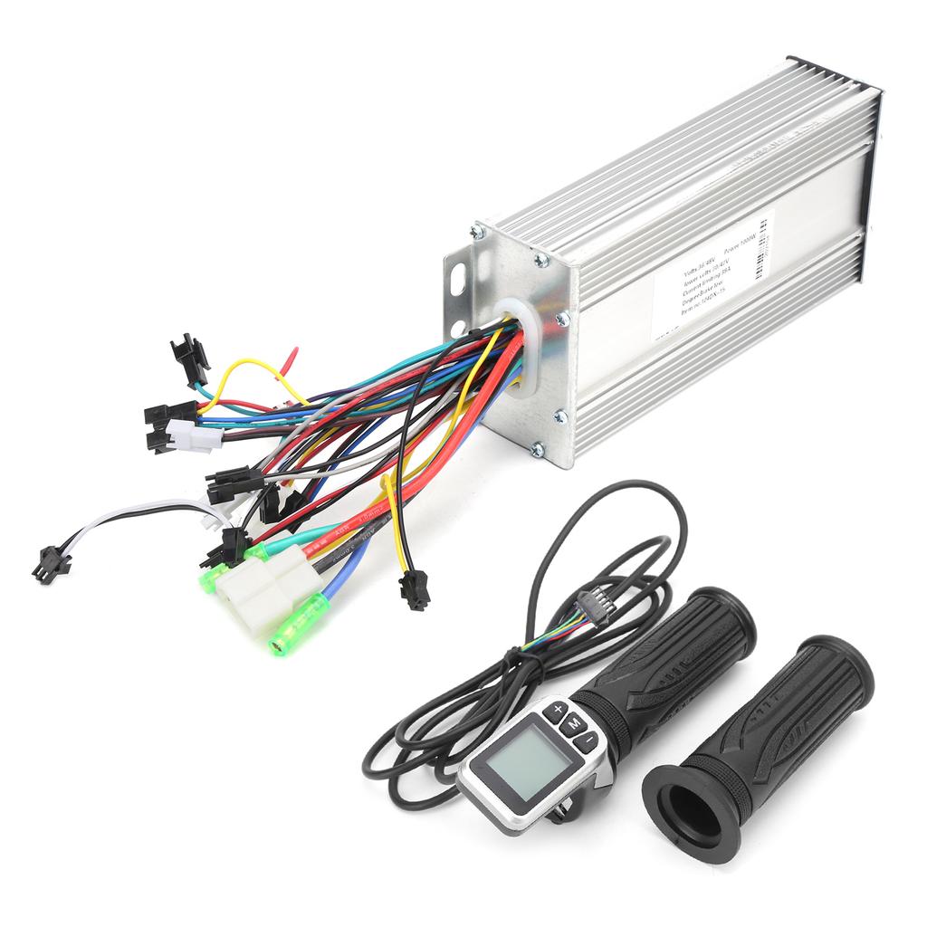 36V48V 1000W Brushless Controller and 124DX LCD Twist Throttle 2 In 1 for Electric Scooter