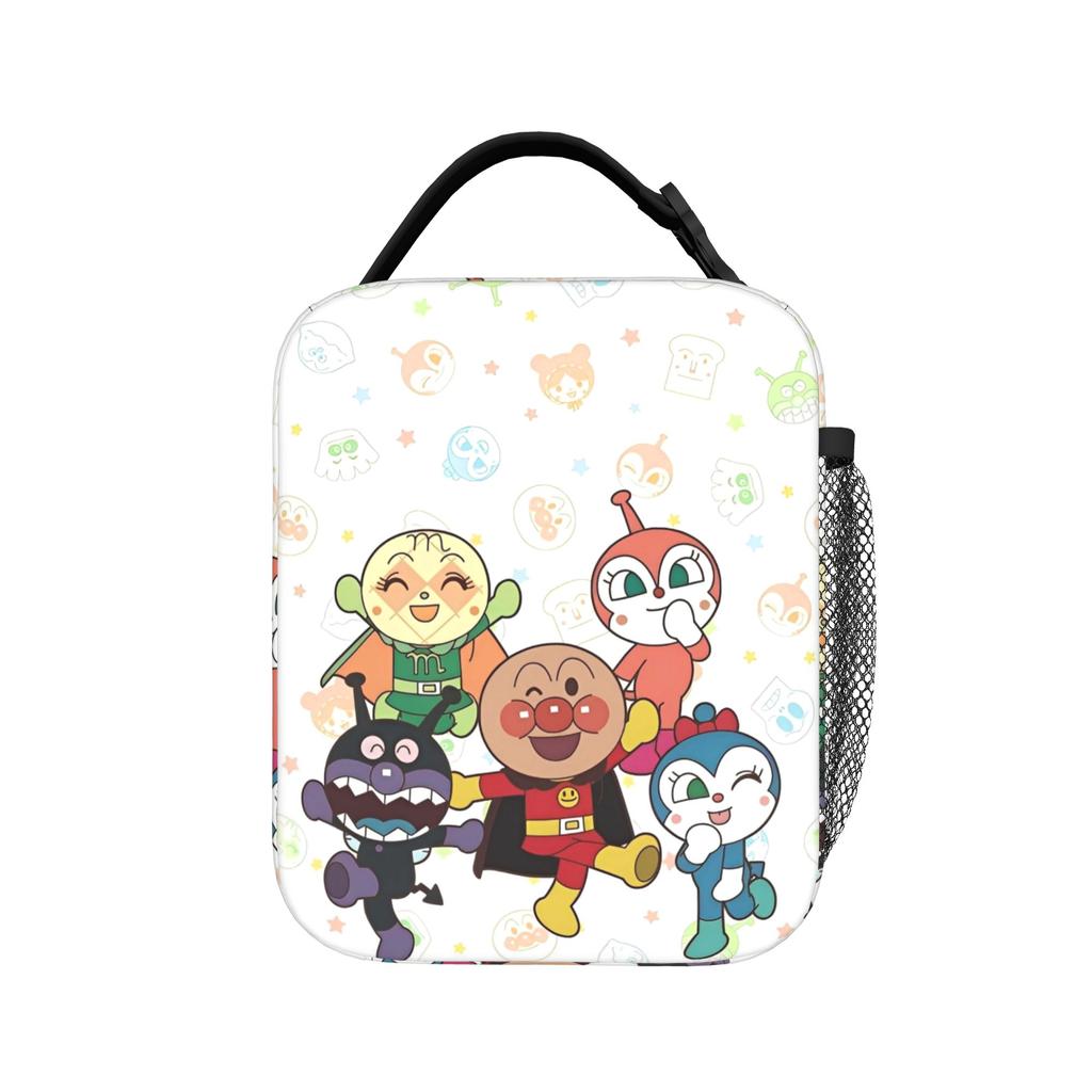 Изолированная сумка-ланчбокс Anpanman, большая вместимость, с персонажами Baikinman, Dokinchan, Horaman, Melon girl, многоразовая термосумка, сумка-тоут, ланч-бокс