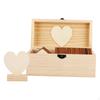 Guest Cards Box, Heart Shape Cards, DIY Retro Design Wedding Book,Wood Guestbook for