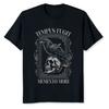 2025 Новая мужская и женская мода с принтом Explosion Temps Fuget Memorial Death Skull Crow Bird Футболка большого размера