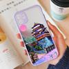 Эстетичный Чехол для Телефона с Сценой из Японского Аниме Дом Для iPhone 15 16 13 14 12 11 Pro Max Plus Mini SE 7 8 Прозрачные Жесткие Чехлы
