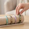 Enamel Floral Flower Crystal Bangle Colorful Women's Hand Bracelet Vintage Cloisonne Bangle  Ladies