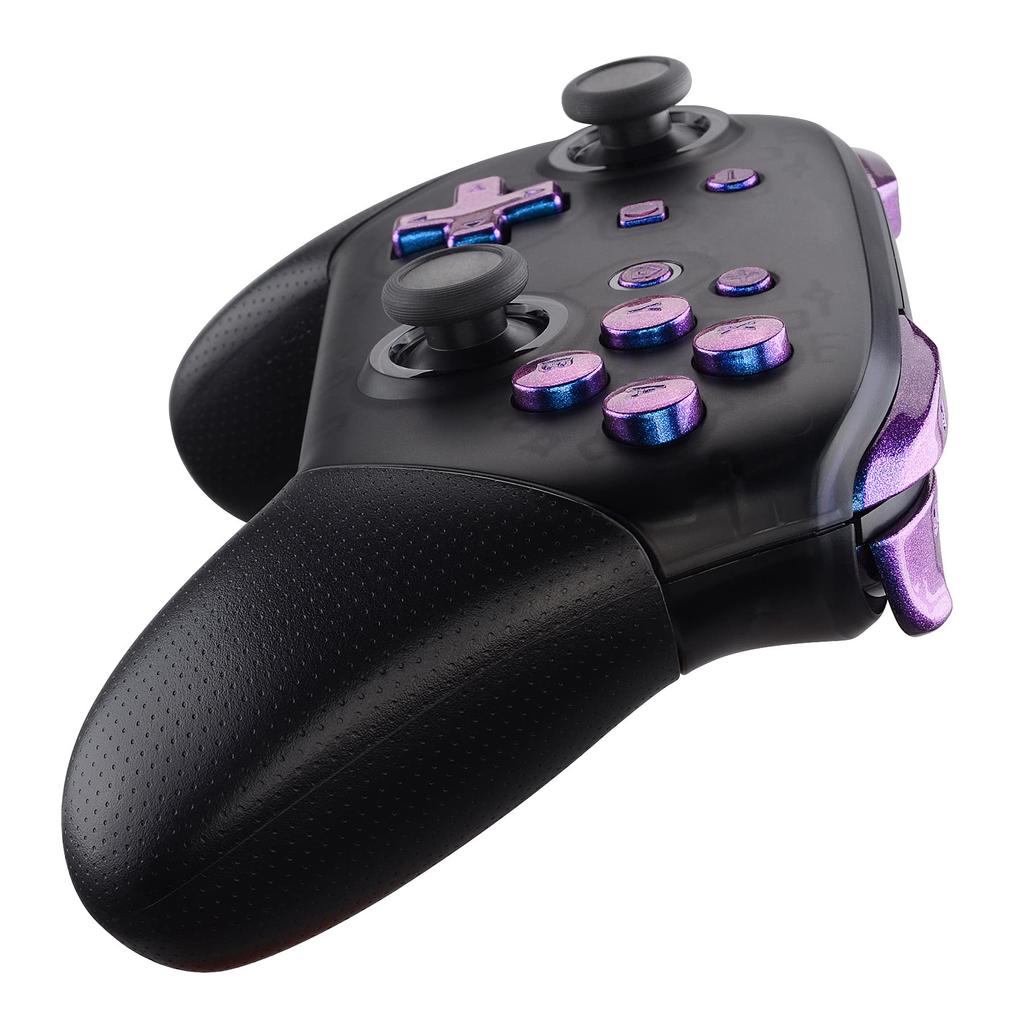 Полный набор кнопок для eXtremeRate switch pro ABXY ZR ZL LR кнопки для pro controller switch контроллер в комплект не входит Blue Chameleon (дизайн хамелеон)