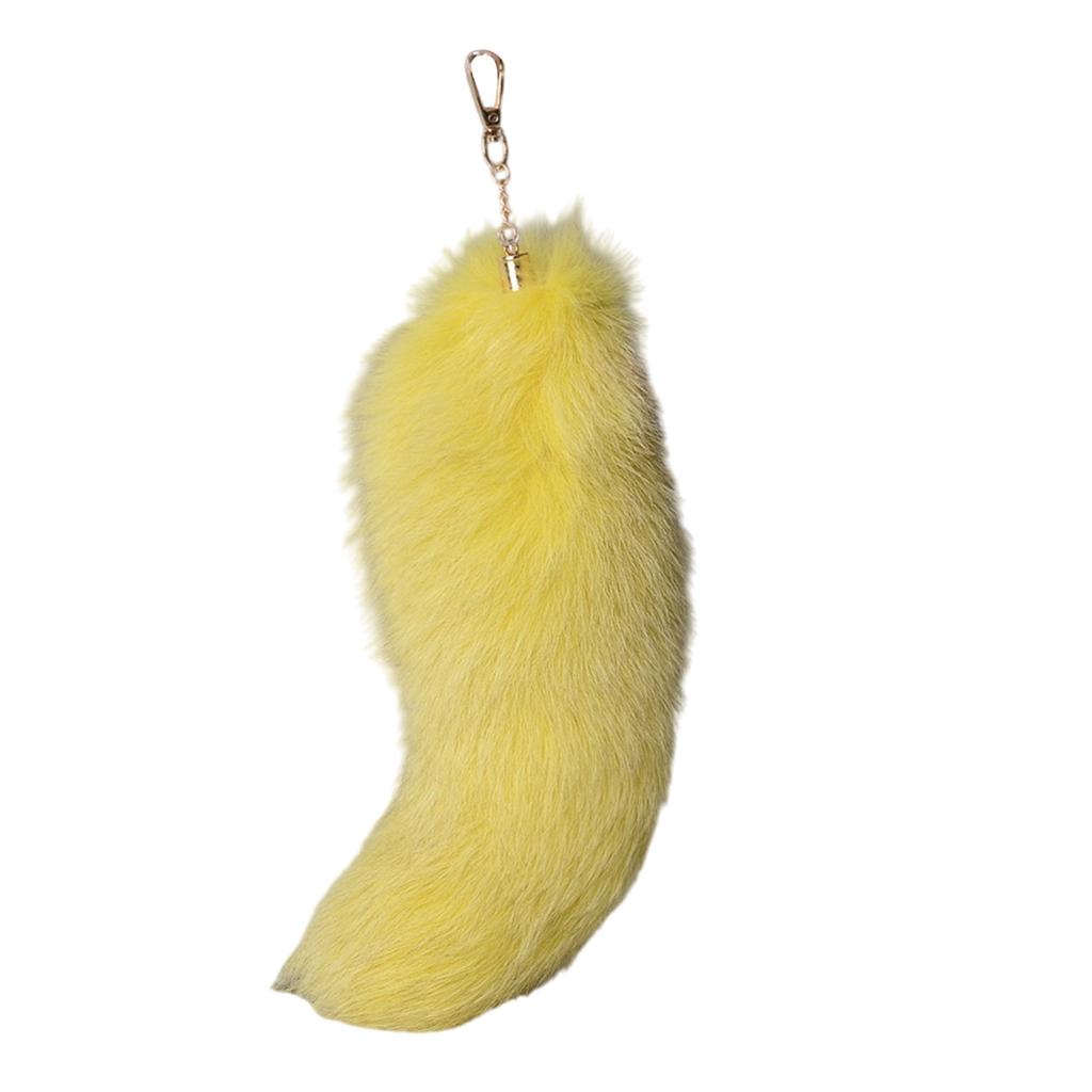 Fluffy Faux Fur Fox Tail Keychain Elegant Keyrings Charm with Foxes Tail Pendant Fashionable Keychain Decorations
