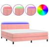 Maison Exclusive - Sommier à lattes de lit avec matelas et LED Rose 160x200 cm