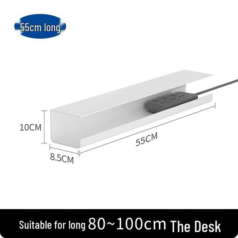 Under-Desk Cable Management Rack: No-Drill Wire Storage, Power Strip Fixing, Desk Organizer Box.