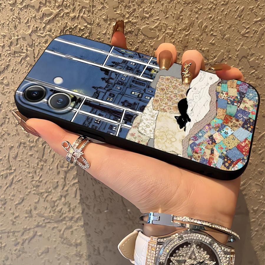 Мультяшный чехол-кошка для Apple iPhone 17 Pro Max 11 13 12 16 14 15 Pro 7 8 XR XS MAX Air Funda Чехол для телефона