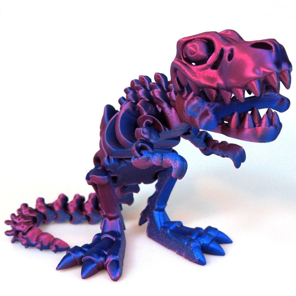 Crystal 3D Printed Tyrannosaurus Rex Rotatable 3D Articulated Dinosaur Toys Fish Tank