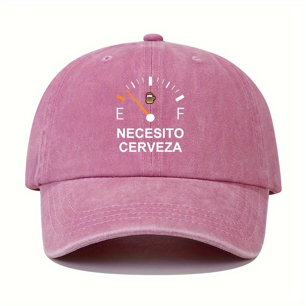 NECESITO CERVEZA pattern printed vintage duckbill cap fashionable retro curved brim baseball cap casual outdoor sun hat