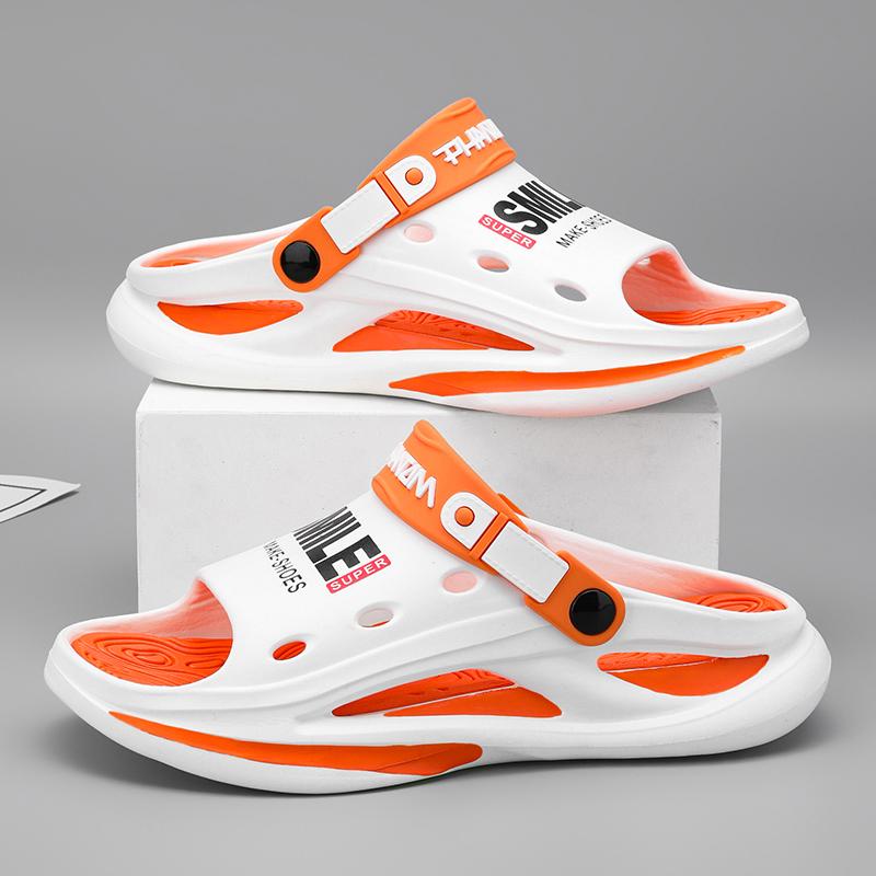 2024 Men's Outdoor Sandals Slippers Beach Comfortable Soft Sole Slide Clogs Casual Shoes Men Women Beach Sandals Big Size 46 47