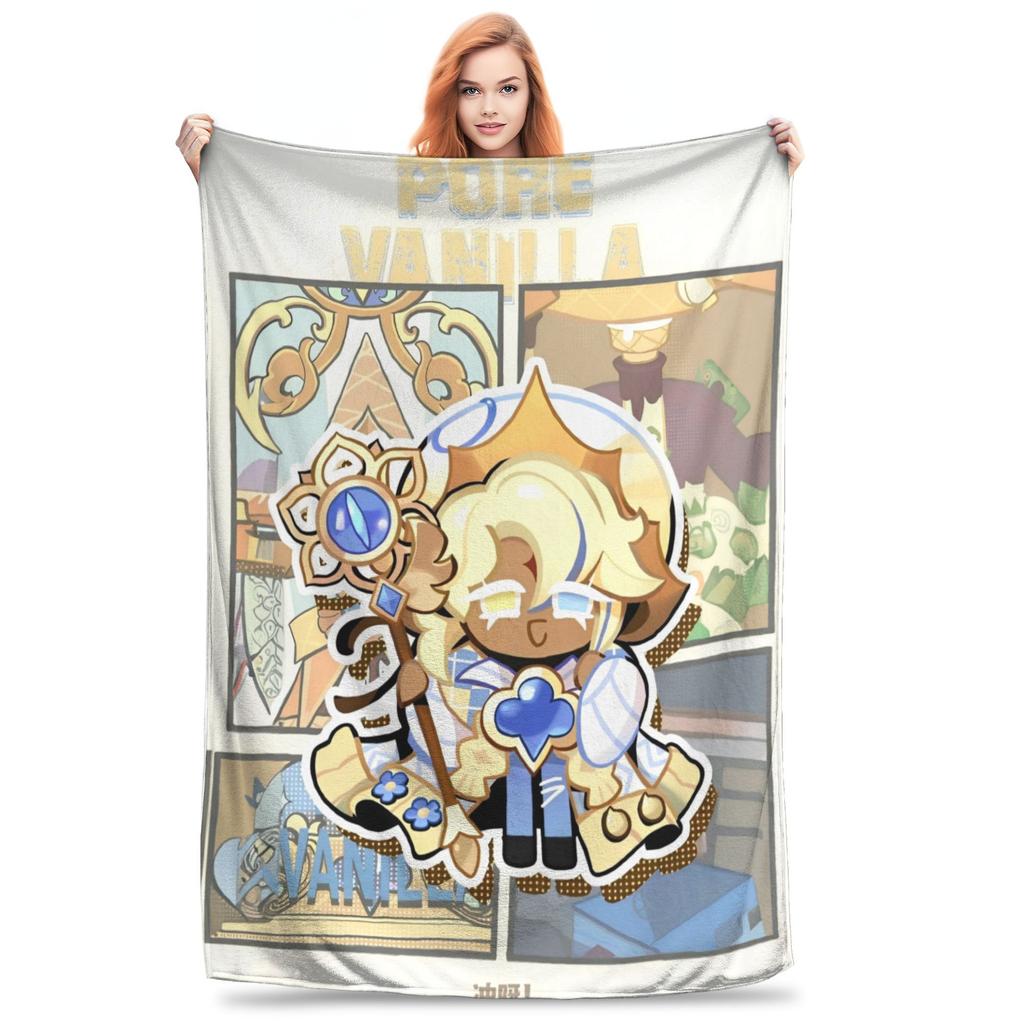 Shadow Milk Cookie Run Kingdom Blankets Flannel All Season Breathable Warm Throw Blankets for Bedding Bedroom Plush Thin Quilt