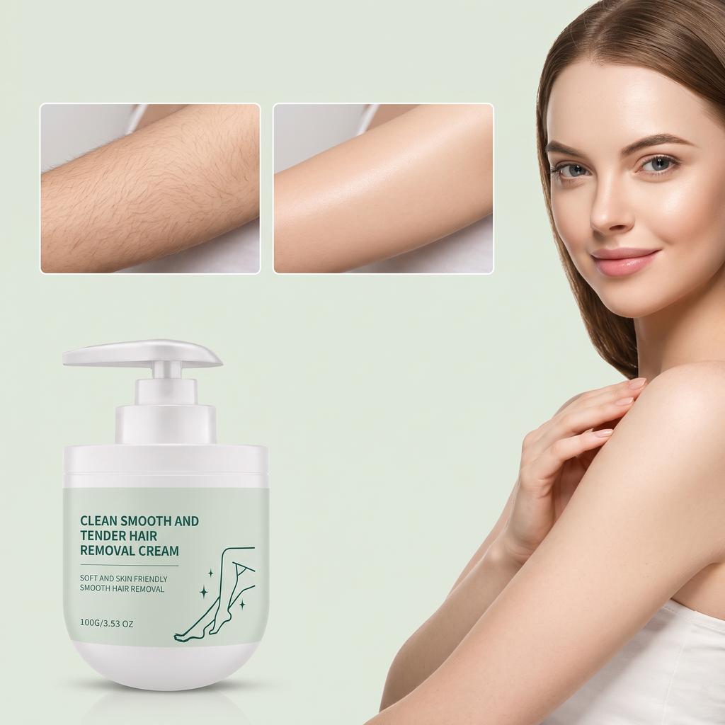 Gentle and skin-friendly hair removal cream, convenient to use, plant-based moisturizing, mild and non-irritating, for smooth skin