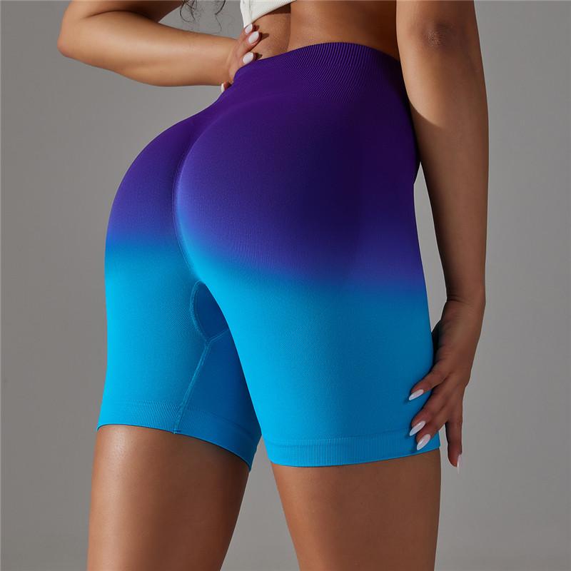 Nessaj Бесшовные спортивные шорты с градиентом, шорты для йоги с высокой талией, леггинсы, женские колготки для йоги с подъемом бедер