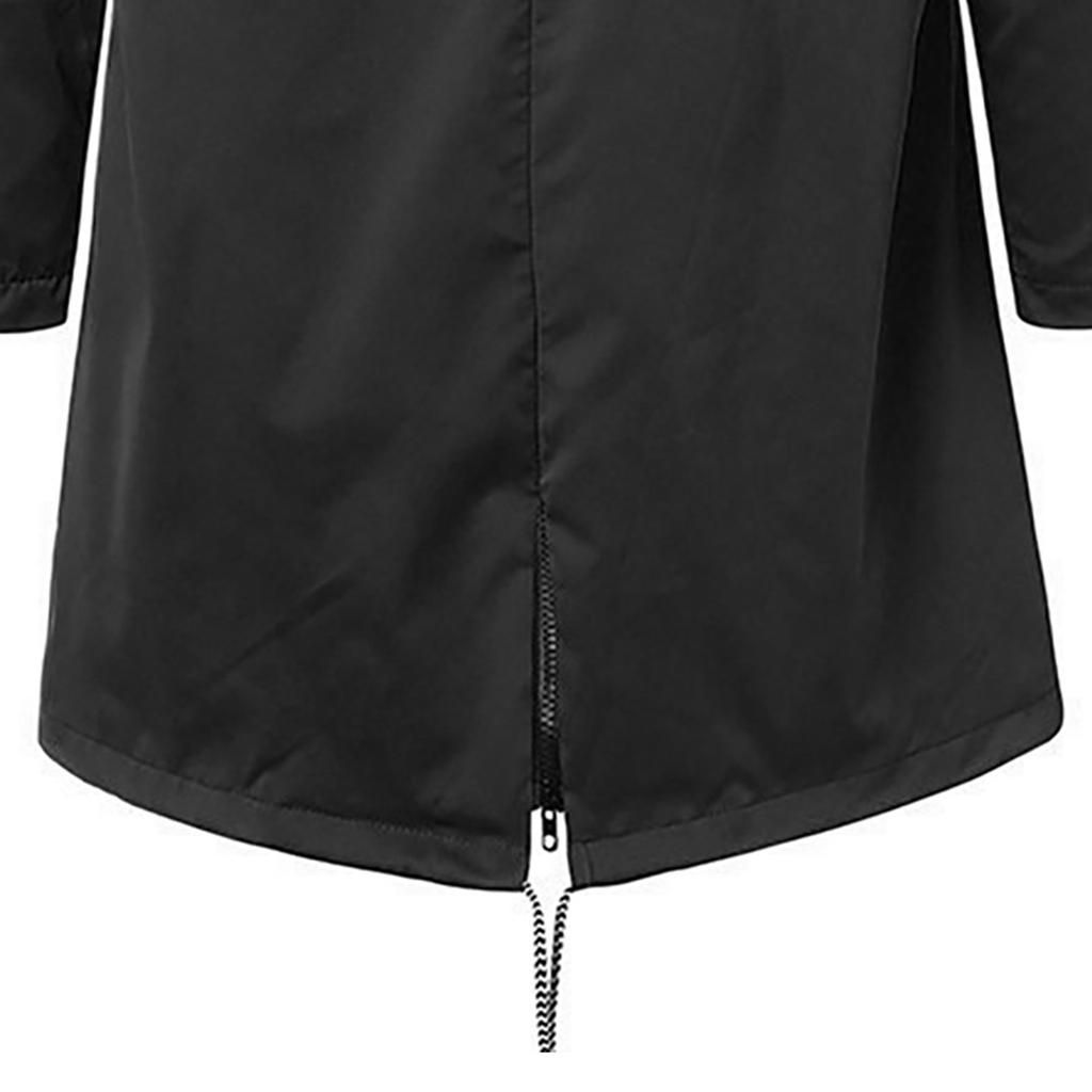 Женская однотонная полосатая дождевик на открытом воздухе плюс водонепроницаемый плащ с капюшоном ветрозащитный