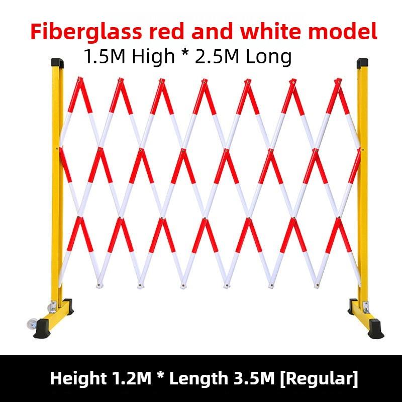 Movable Power Safety Construction Isolation Baffle Fiberglass Telescopic Fence Insulated Collapsible Tubular Guardrail