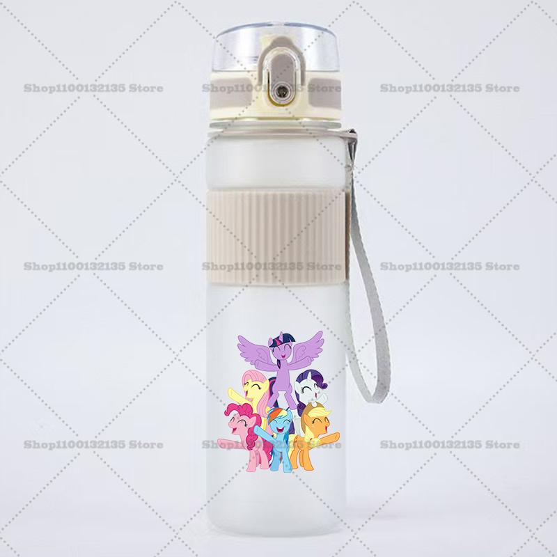 My Little Pony Девочки Спортивная Бутылка для Воды Аниме Мотивационная Герметичная Портативная Многоразовые Стаканы Для Путешествий на Открытом Воздухе Тренажерного Зала Кувшины Подарок 550 мл Безопасно для Детей