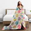 Easter Egg Throw Blanket Comfortable Fashion Blanket  For Sofa Home Picnic Flannel Bedspread Bed Cover