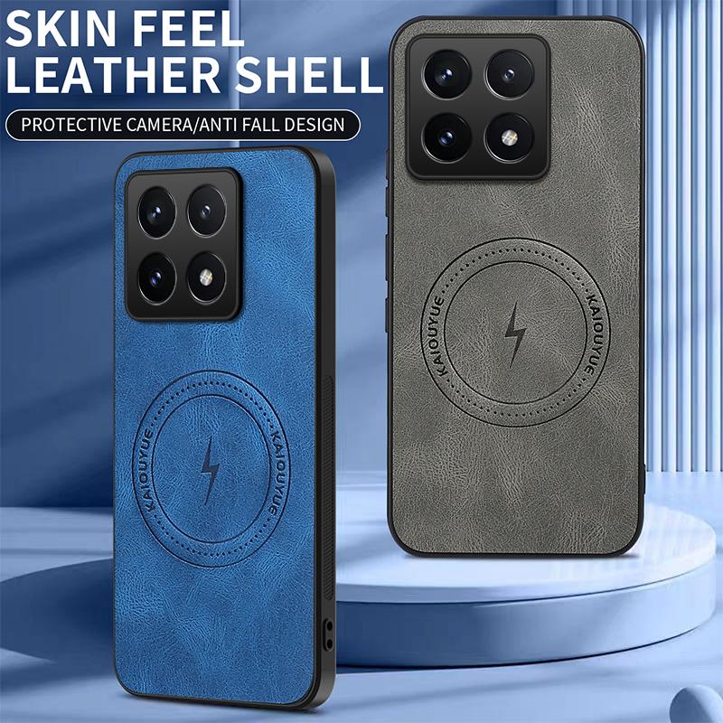 Роскошный матовый чехол из кожи Cortex для телефона Xiaomi 14T Pro, для Mi 14T Pro, противоударный силиконовый мягкий магнитный защитный чехол