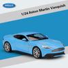 Масштаб 1/24 WELLY Aston Martin Vanquish, модель автомобиля из сплава, литье под давлением, металлические игрушечные автомобили, модель автомобиля, коллекция высокой имитации, детские подарки