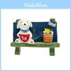Dog Cute Cartoon Flower Bench Reading Scene Model Ornament For Shooting Props