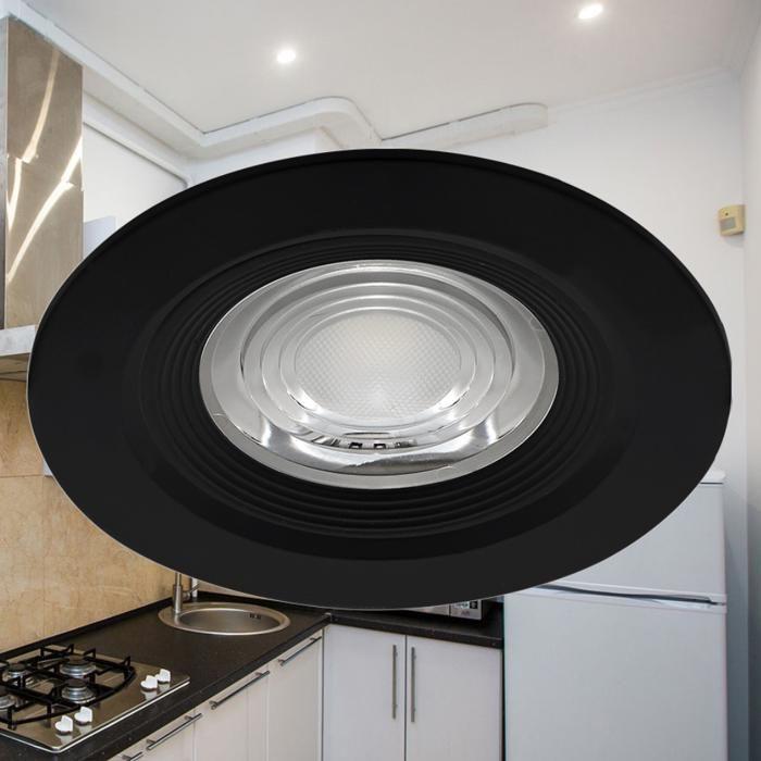 Lot de 50 spots LED encastrables étanches 3en1 rond noir 7W IP54
