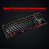 Biojee Wired 87Key Mechanical Gaming Keyboard Rainbow Backlit Keyboard For Windows PC Laptop for