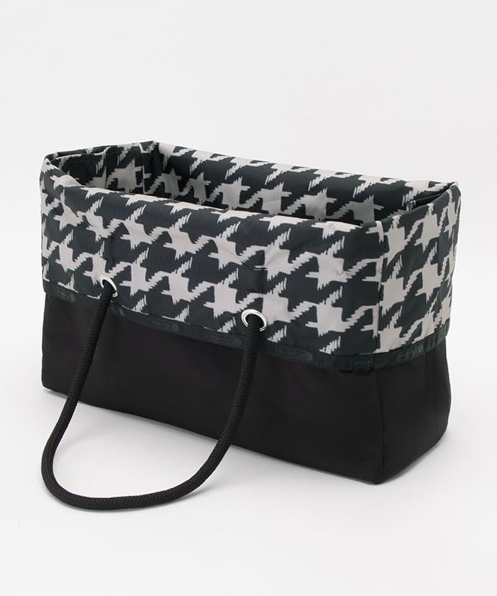 Официальная сумка-тоут LARGE 2 WAY 2 Way Houndstooth [LeSportsac] TOTE/1113 Женская черная/бежевая