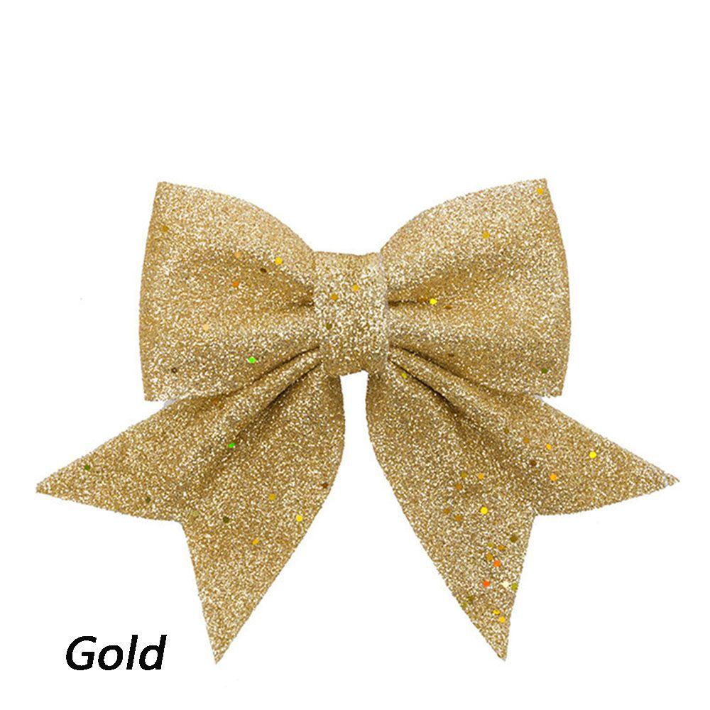 Hanging Decoration Pearl Cotton Gold Powder Bowknot Large Gold Shiny Bow Christmas Bow Big Bow-Tie