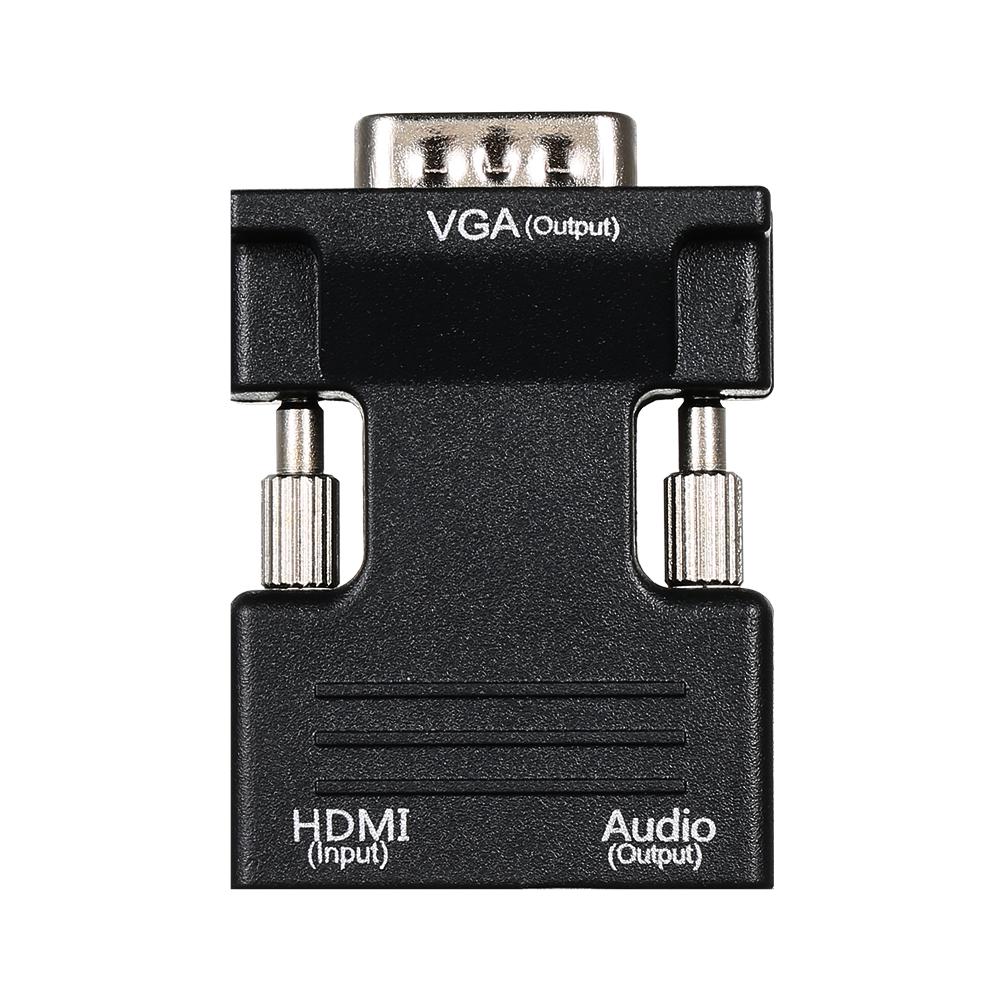 Переходник HD Male-VGA Female с аудиопортом 3,5 мм, поддержка независимого звука с разрешением 1920*1080