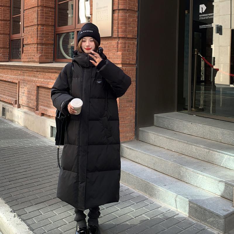 Утолщенная длинная хлопковая куртка для зимней пары, студентов колледжей, пальто выше колена - Выбор влюбленных
