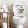 Декоративная наклейка на туалет с жирафом для чтения газет во время посещения туалета, можно удалить