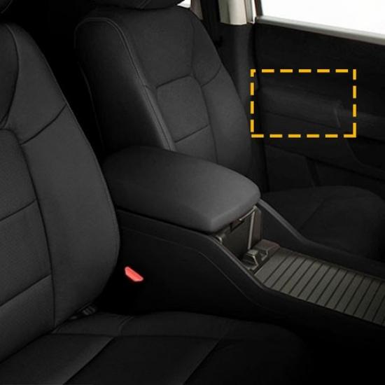 2PC Leather Front Door Panels Armrest Cover LH RH Black Fits 2009-15 Pilot Honda