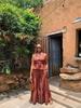 European and American women's V-neck tie-up sexy sleeveless tank top, wide-leg pants, African elegant new pleated set