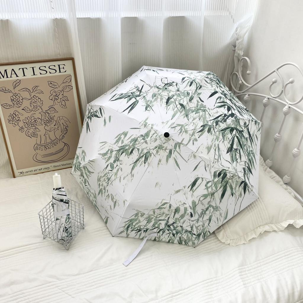 Ink Painting Umbrella Wind-Resistant Automatic Rain Or Shine Dual-Use Umbrella Sun Protection Sun Umbrella UV Protection Vinyl Sun Umbrella