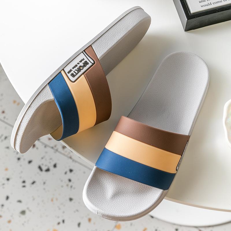 Мужские новые тапочки, сандалии и тапочки, модный стиль, пары, для ванной комнаты, нескользящие тапочки, модные и удобные