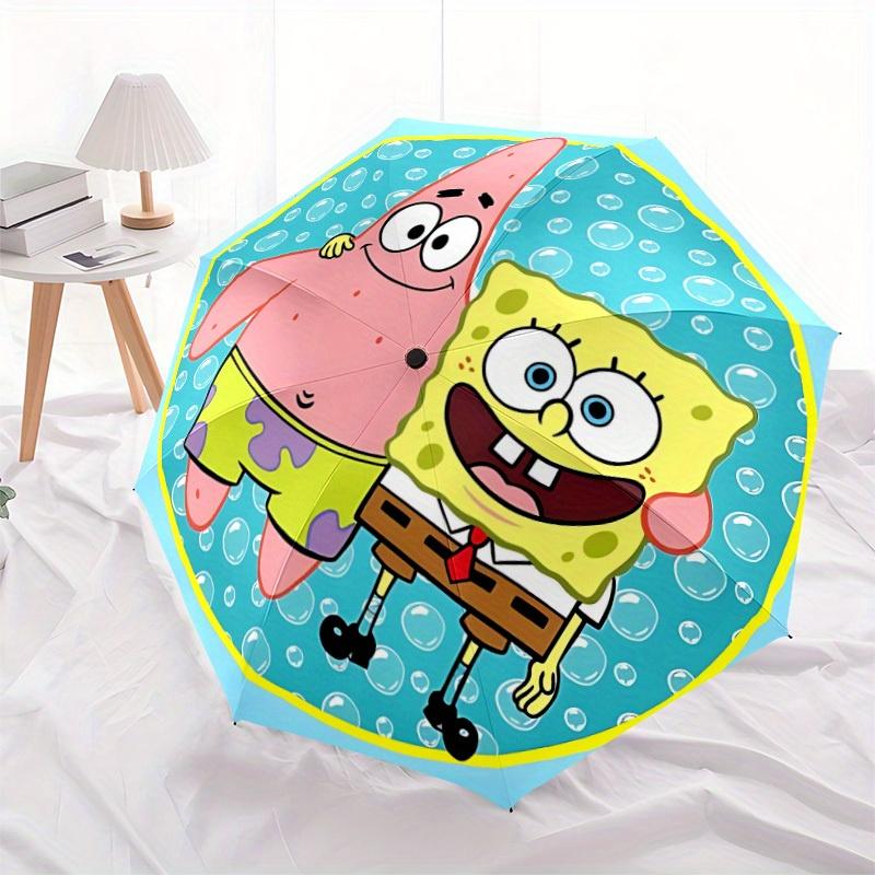 1pc SpongeBob Automatic Open/close Folding Umbrella, Compact Portable Travel Umbrella, Perfect Gift, Durable Construction yy250813064