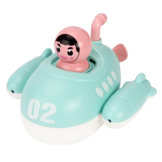 Baby Submarine That Shoots Water Guns In the Sky (random Color) Wind-up Water Play Baby Bath Toy, Korean Bath Toys