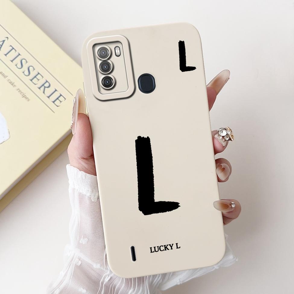 For ITEL S16 Cover For ITEL Vision 1 Pro Case Simple Fashion Letters A-Z Pattern Design Silicone Shockproof Bumper