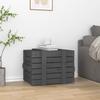 VidaXL Storage Box Grey 58x40.5x42 Cm Solid Pine Wood 824995