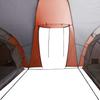 Dome Family Tent for 6 Persons Grey and Orange Waterproof