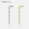 100% стерлингового серебра 925 пробы, золотые пряные серьги-цепочки, женские серьги Pendientes, роскошные ювелирные изделия, 2023, клипсы