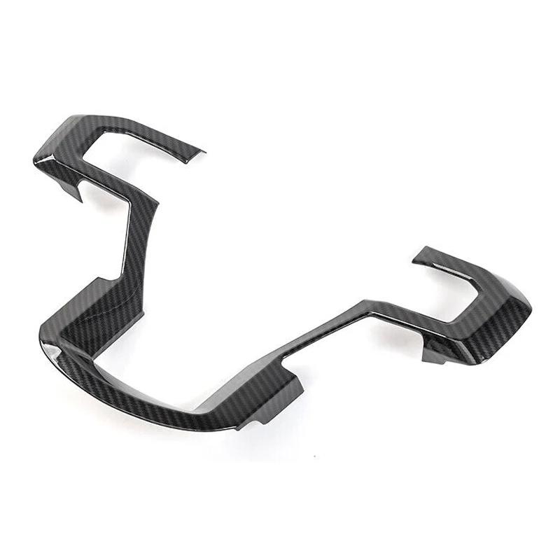 Автомобильный карбоновый черный руль крышка отделка ободок для Ford F150 2015-2020/F250 F350 2017-2022 молдинги для интерьера аксессуары