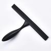 10/12/14'' INCH Shower Squeegee Silicone Rubber Wiper Scrape With Suction Cup Hook Black Color Glass Mirror Bathroom Cleaner