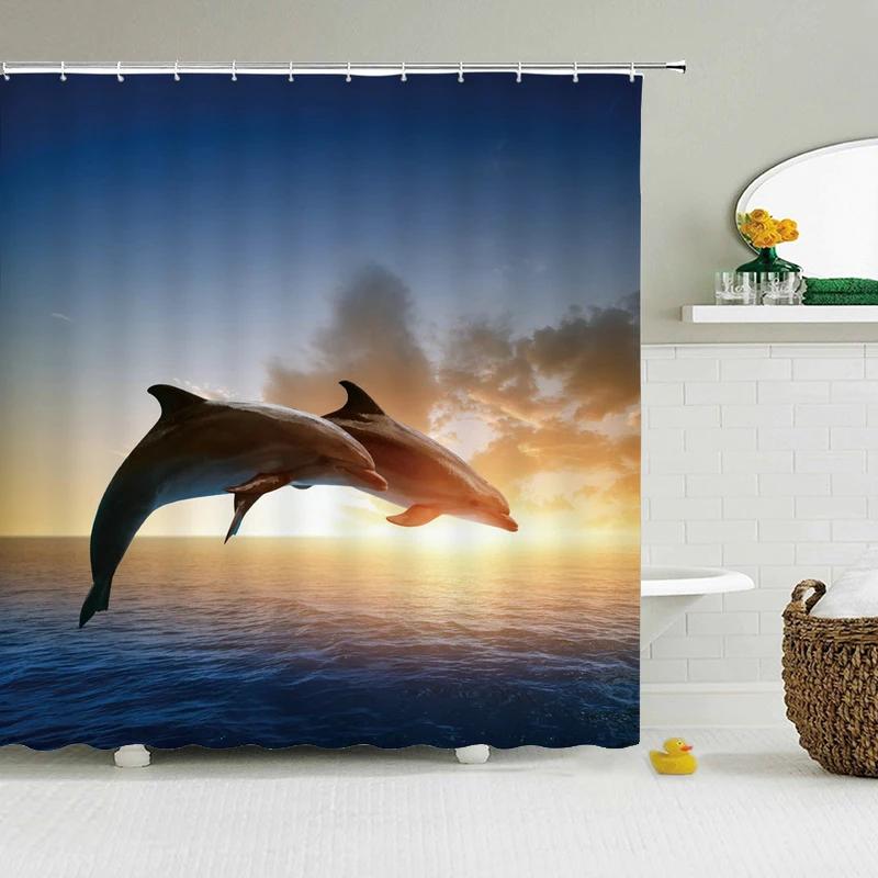 Животные напечатаны лев, тигр, кошка, Слон, 3d Занавески для ванной Водонепроницаемая полиэстеровая ткань Моющаяся занавеска для душа для ванной с крючком