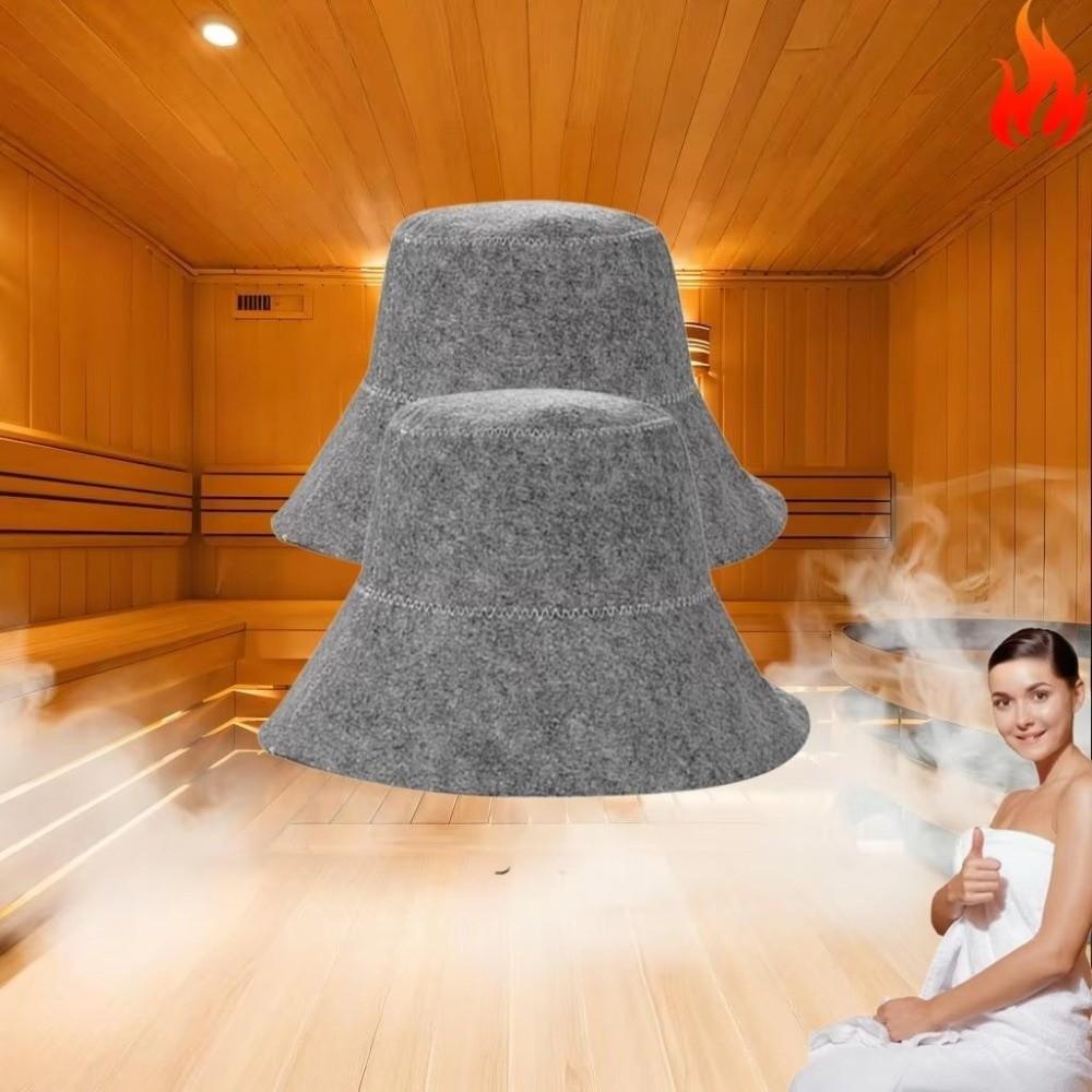 Felt Felt Sauna Cap Good Water Absorption Head Protection Bath Hat Sweat Absorbing Quickly Drying Sauna Hat Sauna Accessories