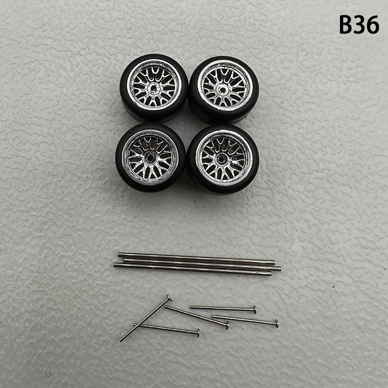 Инновационные ABS Основные Модифицированные Детали Игрушка-Транспорт Для Hotwheels Tomica Mini Gt 1 Комплект 1/64 Модель Автомобиля Колеса С Резиновыми Шинами