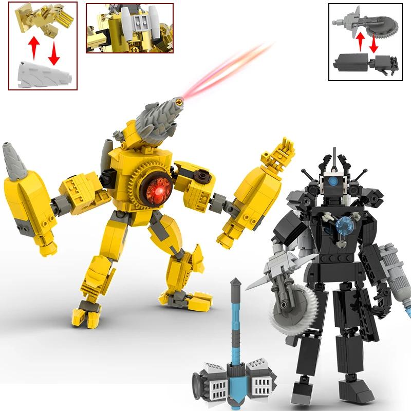 Moc Skibidi Toilet Builing Blocks Titan Clock Man 2.0 Camerman Speakerman TVMan Bricks DIY Moddel Toys For Kids Gift Easter Toys
