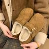 Women's New Winter Velvet Outer Cotton Shoes with One Pedal, Fluffy Shoes, Non-slip Soft-soled Doudou Shoes