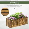 70L Raised Garden Bed, Wooden Rectangle Planter Box, Outdoor Herb Vegetable Flower Pot (80L x 33W x 30H cm)